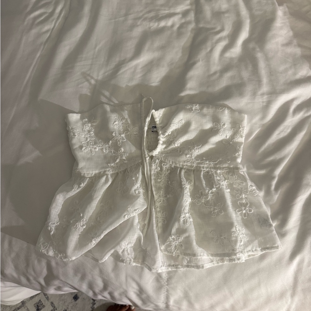 Princess Polly White Floral Blouse